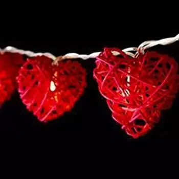 3 м День святого Валентина 20 светодиодов Красная гирлянда в форме сердца Декоративная гирлянда на батарейках в форме сердца для дома День святого Валентина Свадьба Вечеринка Годовщина 3m красный