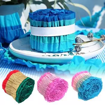 3 м/рулон красочный новогодний вытяжной цветок серпантин свадебная гирлянда из гофрированной бумаги для детского душа рулон гофрированной бумаги праздничные принадлежности