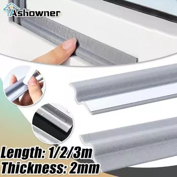 3 м самоклеящаяся уплотнительная лента для окон, пенопластовая звукоизоляционная лента для зазора, водонепроницаемая изоляционная лента для защиты от утечки воздуха, дверных трещин 2MM&1m