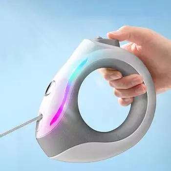 3 м светящийся прочный поводок для собак, автоматический выдвижной нейлоновый поводок для домашних животных, удлинитель для щенка, прогулки, бега, рулетка для собак белый