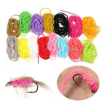 3 м/упаковка Микро Моп Синель Материал для вязания мушек Шерстяной муха-стример Морской ручейник Нимфа Моп Мушки Форель Краппи Джиг Приманка