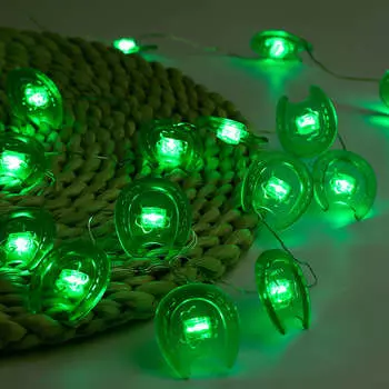 3 метра 30 светодиодов Shamrocks Horseshoe LED String Lights Питание от батареек St. Декоративная лампа ко Дню Святого Патрика
