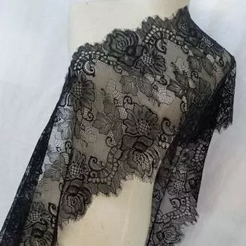 3 метра кружевная бейка для ресниц, ширина 27 см, кружевная бейка для ресниц, цветок, поделки, свадебное платье, одежда, кружевная ткань Lngeire, материал