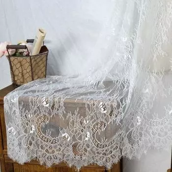 3 метра кружевная отделка ресниц, мягкая перспектива, тонкая кружевная отделка, аксессуары для платья, свадебное платье, кружевная ткань, вуаль, материал для украшения белый