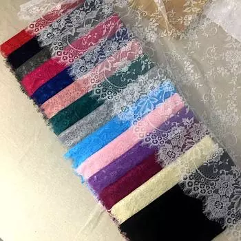 3 метра кружевная ткань для ресниц, белая, черная, изысканная классическая кружевная отделка для ресниц, декоративная вышивка, кружевная ткань своими руками