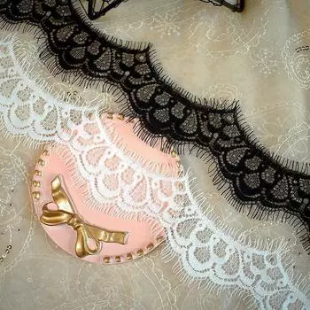 3 метра кружево для ресниц, черно-белое кружево для ресниц, ткань для самостоятельного изготовления нижнего белья, кружево, аксессуары для одежды, кружевная бейка, ширина 4,5 см белый