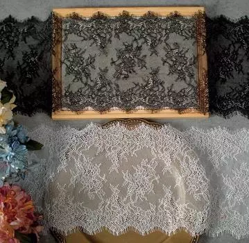 3 метра/лот, 20 см, ширина, модное высокое качество, ручная работа, кружевная отделка ресниц своими руками, кружевная ткань