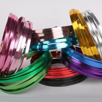 3 метра/лот, плоская алюминиевая проволока 5 мм x 1 мм для DIY ювелирных изделий, резьба для изготовления ремесел золотой