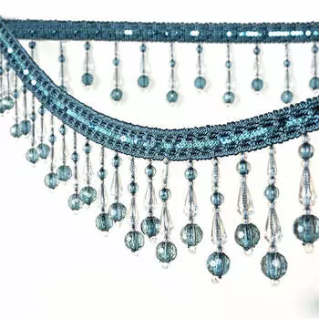 3-метровая бахрома из хрустальных бусин для штор с кисточками, отделка обивки, акриловый подвесной край, абажур, отделка обивки, декор