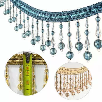 3-метровая хрустальная бусина, бахрома, кисточка, отделка, акриловый подвесной край, абажур, обивка, отделка, декор, ремесло 3M