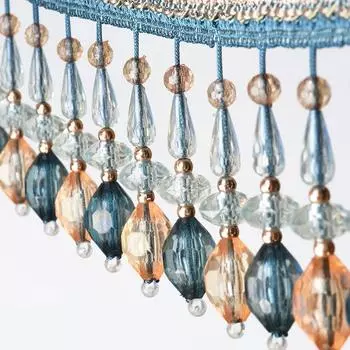 3-метровые подвески из хрустальных бусин для штор, бахрома, кисточки, отделка, обивка, свадебный декор