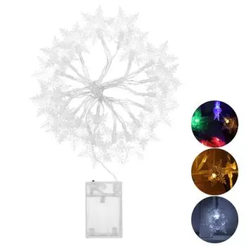 3-метровые светодиодные рождественские гирлянды в форме снежинки для украшения занавесок для дома и праздничного декора Colorful Light