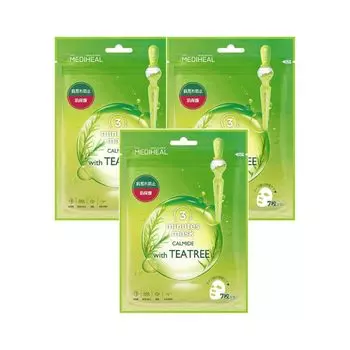 3-минутная успокаивающая маска с маслом чайного дерева 7P 3SET 127 мл [MEDIHEAL]