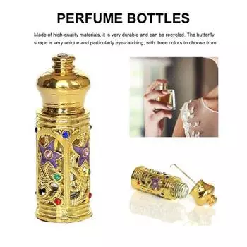 3 мл флакон духов Rilievo прочное украшение уникальный дизайн стразы выдолбленная упаковка духов хорошая детализация концентрированный флакон духов масло подарок золотистый