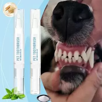 3 мл ручка для зубной щетки для домашних животных, средство для чистки зубов у собак, средство для удаления зубного камня, натуральное растение для домашних животных
