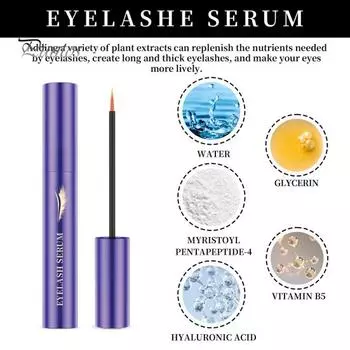 3 мл жидкость для быстрого роста ресниц, питательная густота, более сильные и здоровые ресницы, сыворотка для ресниц, уход за ресницами фиолетовый