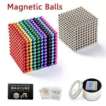 3MM 1000 шт. Магнитные шарики Buckyballs Neocube Puzzle Магнитные строительные блоки Набор игрушек для снятия давления Детские игры Мозговой штурм Игры
