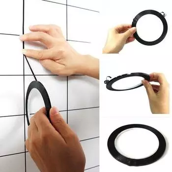 3 мм * 20 м черная самоклеящаяся лента для разметки сетки для доски немагнитная чёрный