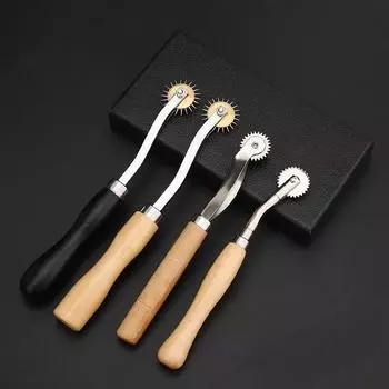 3 мм/2 мм кожаное колесо для иглы с деревянной ручкой для художественных и кожевенных изделий профессиональная разметка стежков