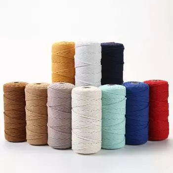 3 мм/4 мм 100 м натуральный шнур макраме 100% цветной хлопок веревка ручная работа бохо домашний декор ремесло вязание рождественское свадебное украшение 3mm-100m