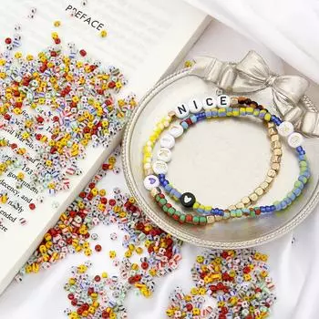 3 мм четыре линии арбузные бусины стеклянные рисовые бусины для изготовления ювелирных изделий DIY браслет ожерелье серьги about 3mm 650pcs