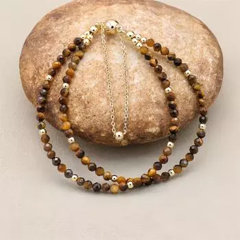 3 мм двухслойные бусины с изображением тигрового глаза и камня, магнитные браслеты с подвесками, элегантный богемный браслет, женские модные украшения