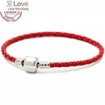 3 мм кожаный веревочный браслет с одной петлей с серебряной застежкой, подвески, оригинальный кожаный браслет, ювелирные изделия, женский модный подарок 21cm