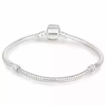 3 мм круглый браслет из змеиной кости, высококачественный трехслойный толстый посеребренный браслет, браслет из бисера, базовая цепочка 22CM