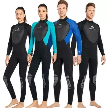 3 мм неопрена для мужчин и женщин гидрокостюм полной длины для серфинга, купальный костюм для пары, мокрый костюм для дайвинга S синий
