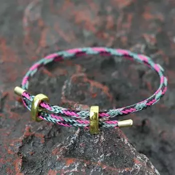 3 мм регулируемая красная ручная веревка для мужчин и женщин плетеная водонепроницаемая стальная проволока кожаная веревка бронзовые аксессуары струны синий