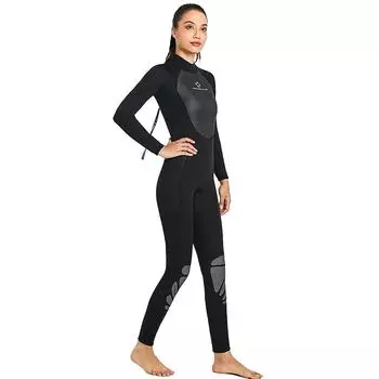 3 мм женский неопреновый гидрокостюм для дайвинга всего тела для подводного плавания с аквалангом и серфингом M чёрный