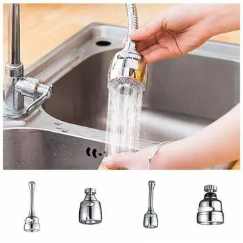 3 Modes Faucet Extender Rotatable Water Tap Filter Nozzle Durable Faucet Aerator Kitchen L-Two Modes