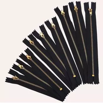 3 # молнии с латунными зубцами 9/12/15/18 см, закрытые металлические молнии с автоматическим замком, джинсовая планка, сумка-карандаш, карманные молнии 12cm