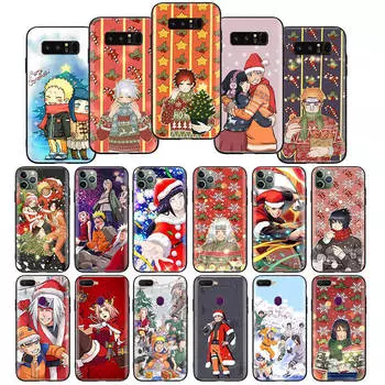 3 Мягкий чехол Naruto Christmas для Xiaomi Redmi 10A 10C 12C 13C 9A 9C 9T A3 A3X Note 8 9 10 11 12 13 Poco F5 F6 M6 X3 X6 C50 C51 C55 C65 Pro Plus 4G 5G Xiaomi POCO M6 4G эбеновый