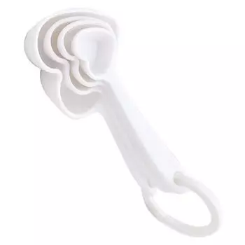 3 набора/12 шт. десертных ложек, сервировочных столовых приборов, ложек для мороженого, мерных стаканчиков для детских жидкостей белый