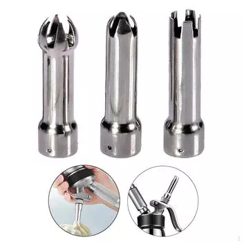 3 насадки для обледенения трубок, насадки для цветочной глазури, большие насадки для выпечки из нержавеющей стали