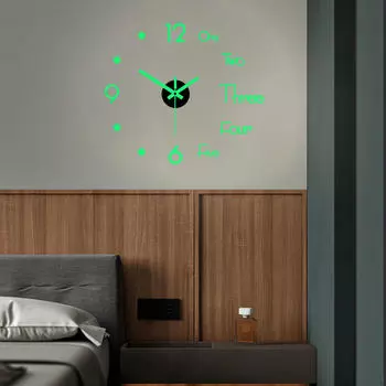 3 настенных наклейки на часы, DIY Hotels Minimalist безрамные декоративные 40 см