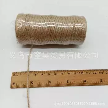 3 нити тонкой пеньковой веревки толщиной 2 мм, пеньковая нить, декоративная тонкая веревка, самодельная, плетеная пеньковая веревка основного цвета, декоративная веревка в стиле ретро Primary color * 2mm