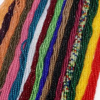 3-ниточные бусины из шпинели из натурального камня 2 мм, маленькие свободные бусины-разделители для изготовления ювелирных изделий, ожерелья, браслета, браслета, серег, аксессуаров, бисера 38 см 3Strand/2mm