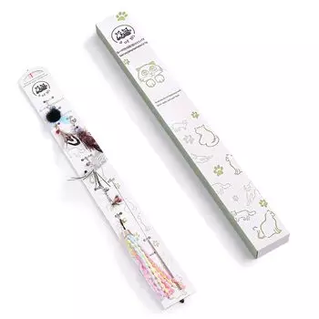 3 of Ni Cat Toy Made of Natural Feather 6 Interchangeable Cat Toys Toy Popular (78.0 cm, Animal)