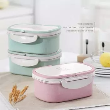 3 отделения ланч-бокс для детей и взрослых контейнер для еды Bento Storage Box PInk