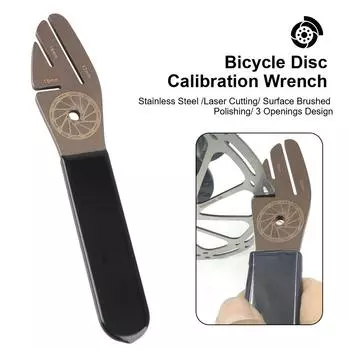 3 отверстия дизайн велосипедный выравнивание дисковый тормоз ключ нержавеющая сталь ремонтный инструмент для регулировки тормозных колодок гаечный ключ калибровочный диск чёрный