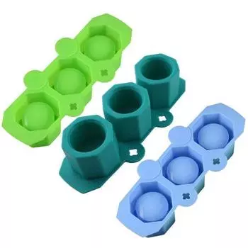 3 отверстия полигональная штукатурка DIY гипсовый бетонный горшок силиконовая сочная ваза зелёный