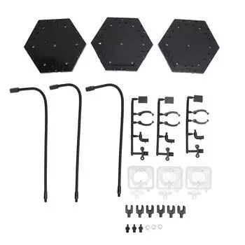 3 Pack Action Figure Stand ABS Stainless Steel Bendable Doll Figure Support Display Holder Base for чёрный