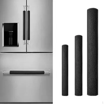 3 шт. в упаковке накладок на дверные ручки холодильника для нескользящего использования в бытовой технике чёрный