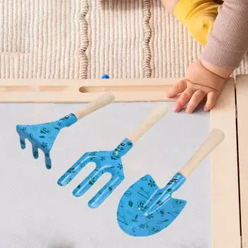 3 Pack Kids Gardening Tools Set, Tools, Portable Small Toys for Beach, Snowfield, Printed Pattern