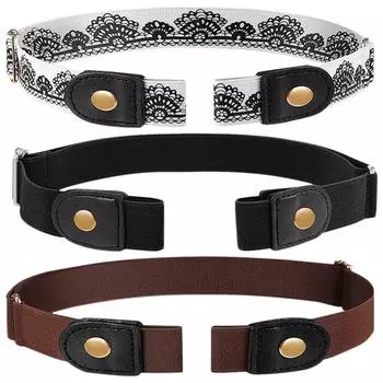 3-Pack: Регулируемые эластичные ремни без пряжек