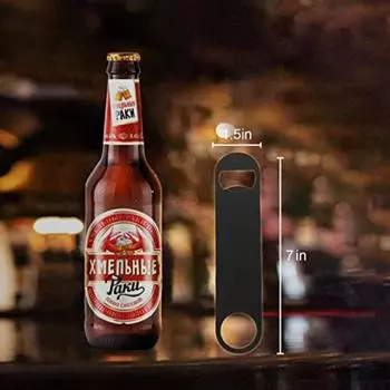 3 PACK Stainless Steel Flat Bottle Opener Beer Bottle Opener 7inch with Exquisite Packaging, for Kitchen Bar or Restaurant