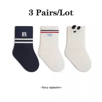 3 Pairs Children s Socks Soft Cotton Newborn Socks Cute Bowknot Girl Socks For Babies Cartoon Baby boy Socks S(0-1Y)