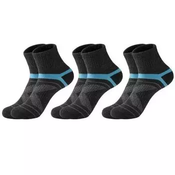3 Pairs High Quality Men Socks Black Sports Socks Casual Soft Running Four Season Absorb Sweat Breathable Male Sock